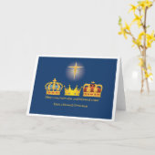 Drie Koningen Kerstkaart Kaart (Gele Bloem)