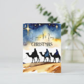 Drie koningen Kerstmis groeten religieus Briefkaart (Staand voorkant)