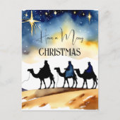 Drie koningen Kerstmis groeten religieus Briefkaart (Voorkant)