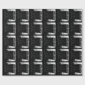 Drie koningen kerstster monochrome tijdgenoot cadeaupapier (Vlak)