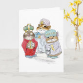 Drie Koningen komen met geschenken kaart (Gele Bloem)