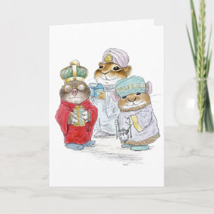 Drie Koningen komen met geschenken kaart