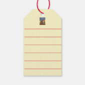 Drie koningen met cadeaus voor baby Jezus Kerstmis Cadeaulabel (Achterkant)