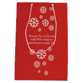 Drie koningen met cadeaus voor baby Jezus Kerstmis Medium Cadeauzakje (Achterkant)