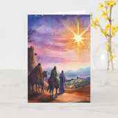 Drie koningen na de Waterverf Kaart (Gele Bloem)