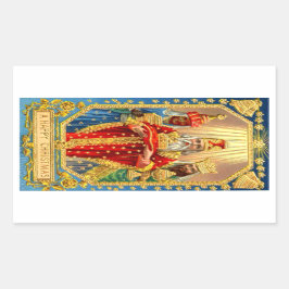 DRIE KONINGEN RECHTHOEKIGE STICKER