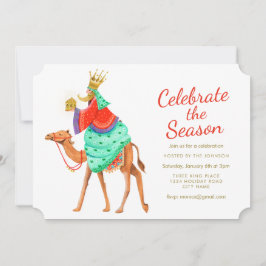 Drie Koningen | Seizoen | Gouden Glitter | Uitnodi Kaart