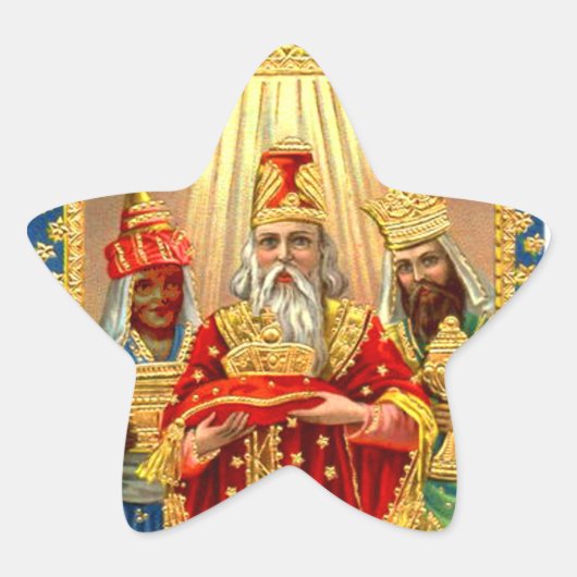 DRIE KONINGEN STER STICKER (Voorkant)