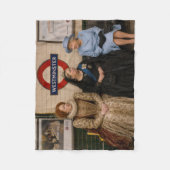 Drie koninginnen in de Londense Tube Fleece Deken (Voorkant)