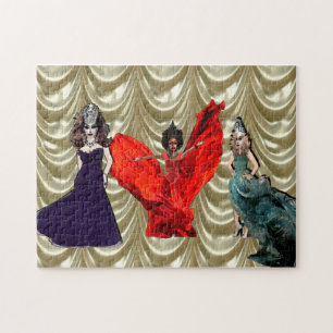 Drie koninginnen staan voor me puzzel legpuzzel