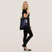 Drie Kraai Maan Gotische Kosmische Ruimte Retro Gr Tote Bag (Op model)
