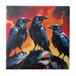 Drie Kraaien Tegeltje