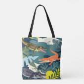 Drie krokodillen tote bag (Achterkant)