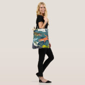 Drie krokodillen tote bag (Op model)