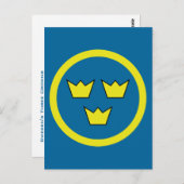 Drie kronen in Zweden Briefkaart (Voorkant / Achterkant)