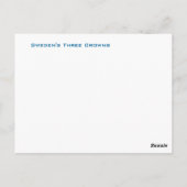 Drie kronen in Zweden Briefkaart (Achterkant)