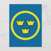 Drie kronen in Zweden Briefkaart (Voorkant)