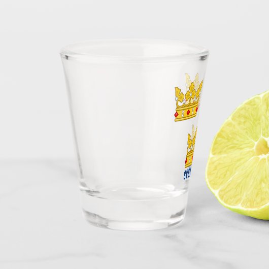 Drie kronen in Zweden Shot Glas (Links)