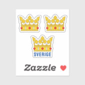 Drie kronen in Zweden Sticker (Vel)