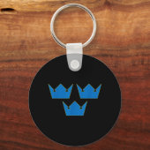 Drie Kronen TRE KRONOR Zweden Symbool Zweeds Sleutelhanger (Voorkant)