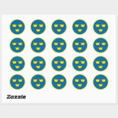 Drie kronen Zweeds embleem Ronde Sticker (Vel)