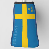 Drie Kronen Zweedse vlag Golfheadcover (Draai 90)