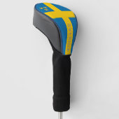 Drie Kronen Zweedse vlag Golfheadcover (Schuin)