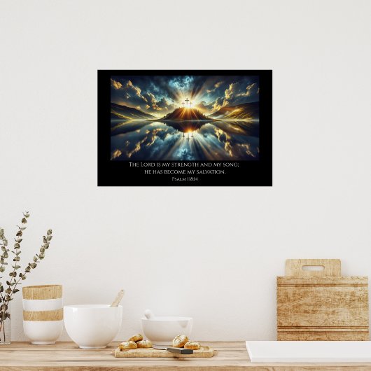 Drie kruisen bij een meer poster (Keuken)