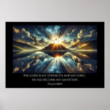 Drie kruisen bij een meer