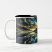 Drie kruisen bij een meer tweekleurige koffiemok (Links)