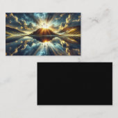 Drie kruisen bij een meer visitekaartje (Voorkant / Achterkant)