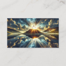 Drie kruisen bij een meer