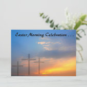 Drie kruisen en zonneschermen kaart (Staand voorkant)