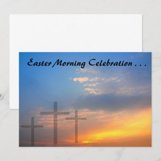 Drie kruisen en zonneschermen kaart (Voorkant / Achterkant)