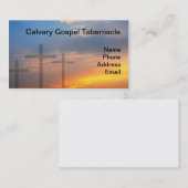 Drie kruisen en zonneschermen visitekaartje (Voorkant / Achterkant)