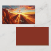 Drie kruisen in de woestijn visitekaartje (Voorkant / Achterkant)