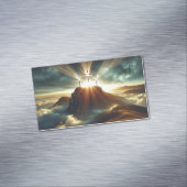 Drie kruisen in een hemels landschap magnetisch visitekaartje (Voorbeeld)