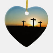 Drie kruisen keramisch ornament (Voorkant)