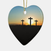 Drie kruisen keramisch ornament (Links)