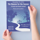 Drie kruisen kerstprogramma flyer (Hand)