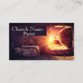 Drie kruisen leeg graf kerkvoorganger visitekaartje (Voorkant)