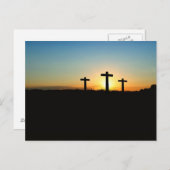 Drie kruisen op een heuvel briefkaart (Voorkant / Achterkant)