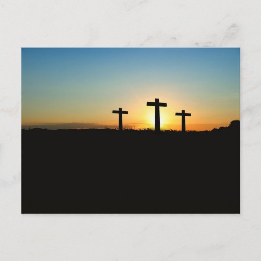 Drie kruisen op een heuvel briefkaart (Voorkant)