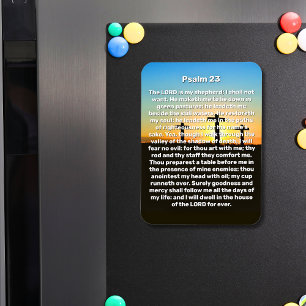 Drie kruisen Psalm 23 Gebed bij zonsondergang Magneet