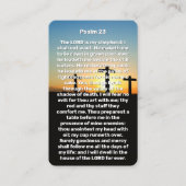 Drie kruisen Psalm 23 Sunset Memorial Prayer Kaart Visitekaartje (Voorkant)