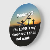 Drie kruisen Psalm 23 Zonsondergang Bijbelvers Grote Klok (Hoek)