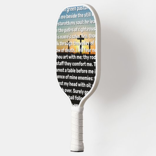 Drie kruisen Psalm 23 Zonsondergang Pickleball Paddle (Links)