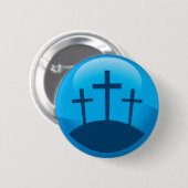 drie kruisen ronde button 5,7 cm (Voorkant /achterkant)