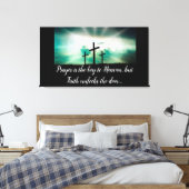 Drie kruisingen canvas afdruk (Insitu (Slaapkamer))