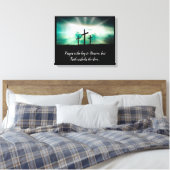Drie kruisingen canvas afdruk (Insitu (Slaapkamer))